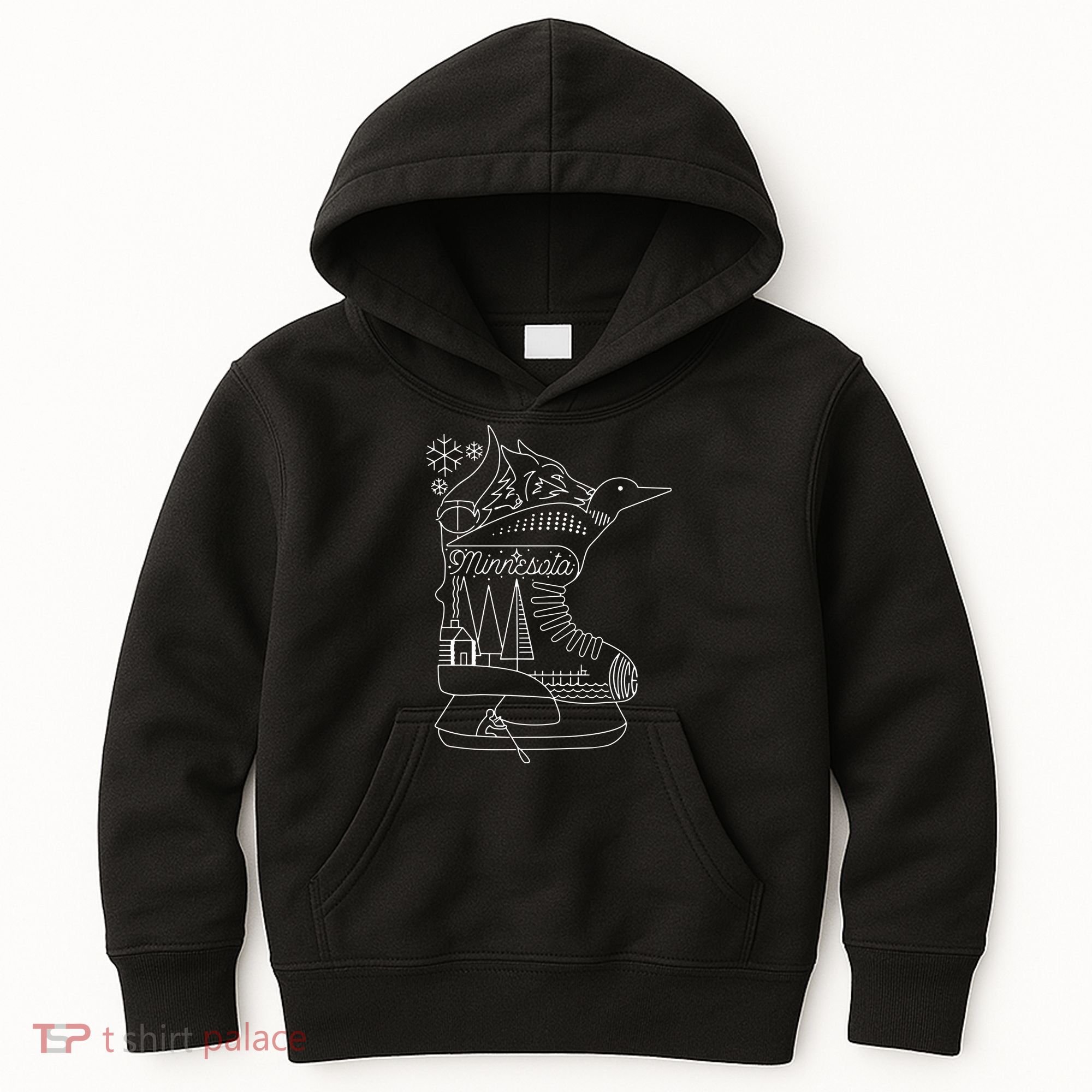 Minnesota State With Hidden Images Kids Hoodie