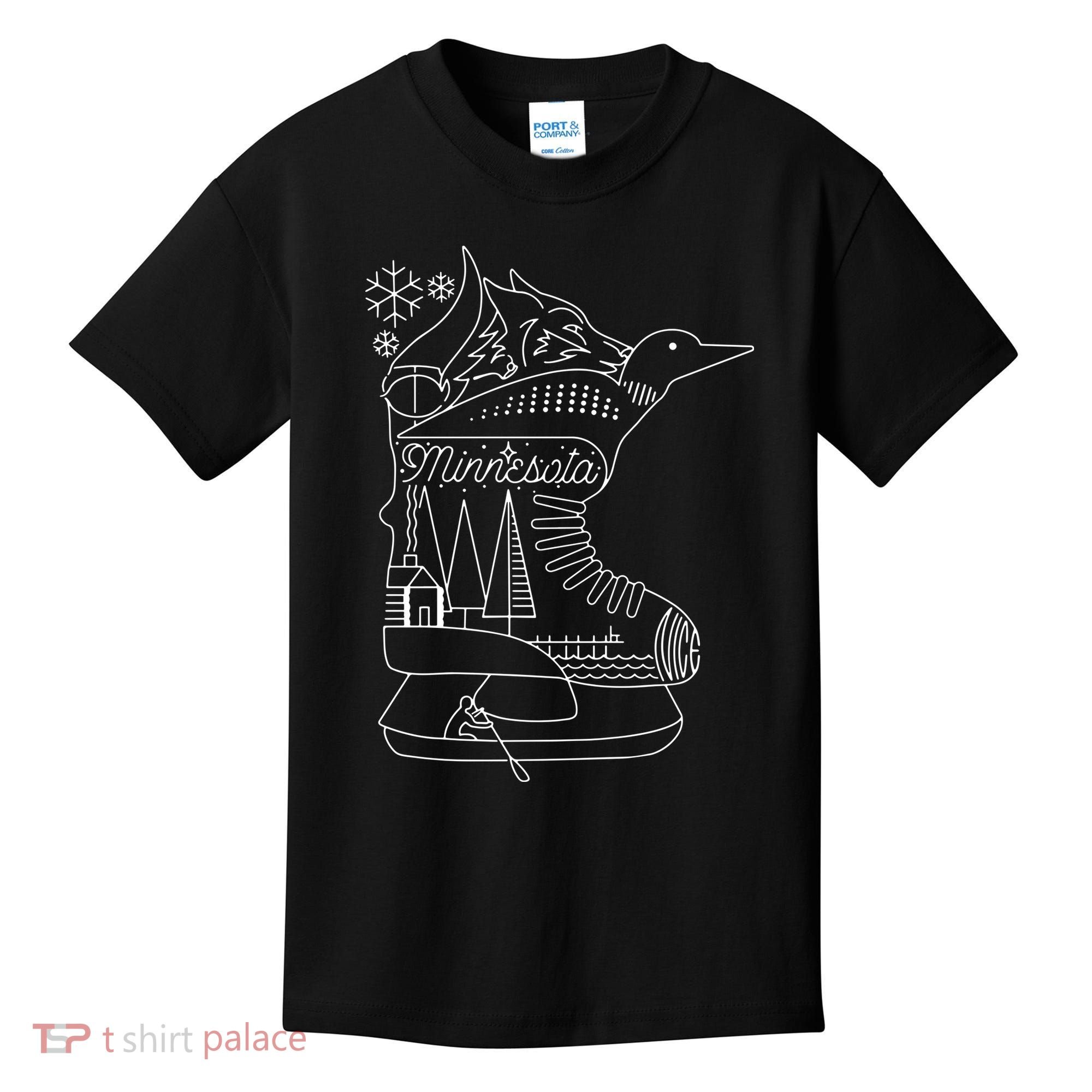 Minnesota State With Hidden Images Kids T-Shirt