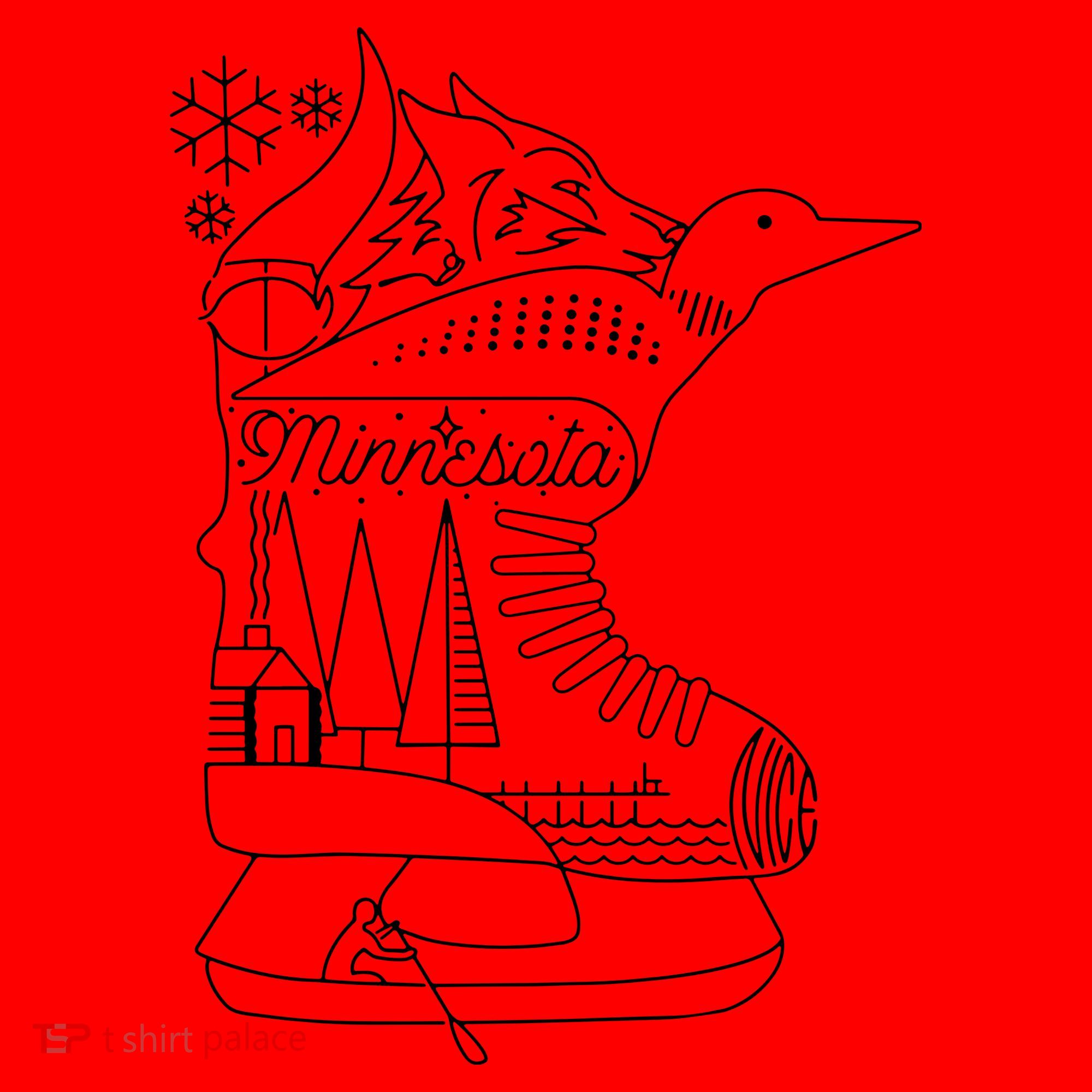 Minnesota State With Hidden Images Santa Hat