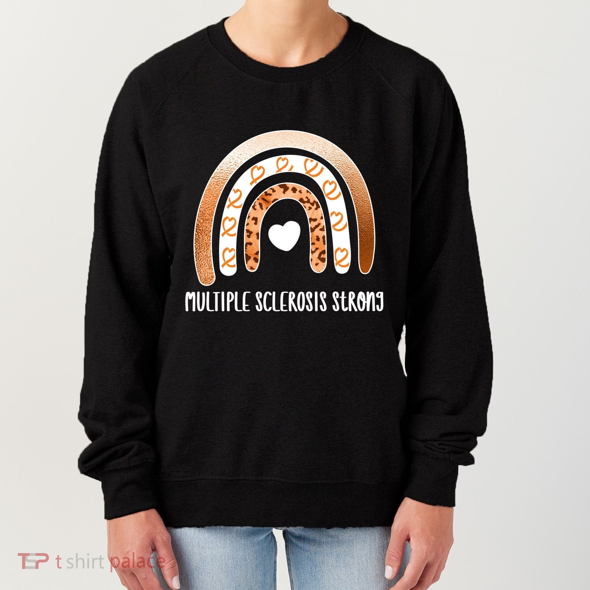 Multiple Sclerosis Warrior Orange Ribbon Ms Day Great Gift Women's Sweatshirt