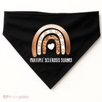 Multiple Sclerosis Warrior Orange Ribbon Ms Day Great Gift USA-Made Doggie Bandana thumb 0