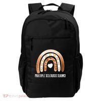 Multiple Sclerosis Warrior Orange Ribbon Ms Day Great Gift Backpack thumb 0