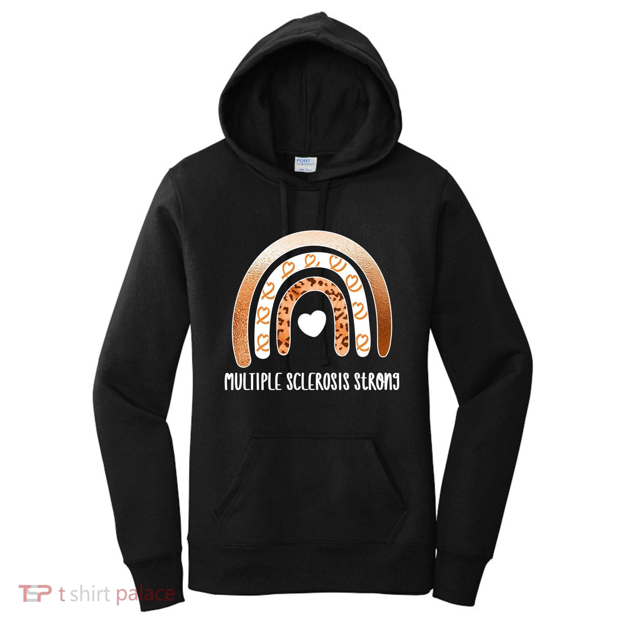 Multiple Sclerosis Warrior Orange Ribbon Ms Day Great Gift Women's Hoodie