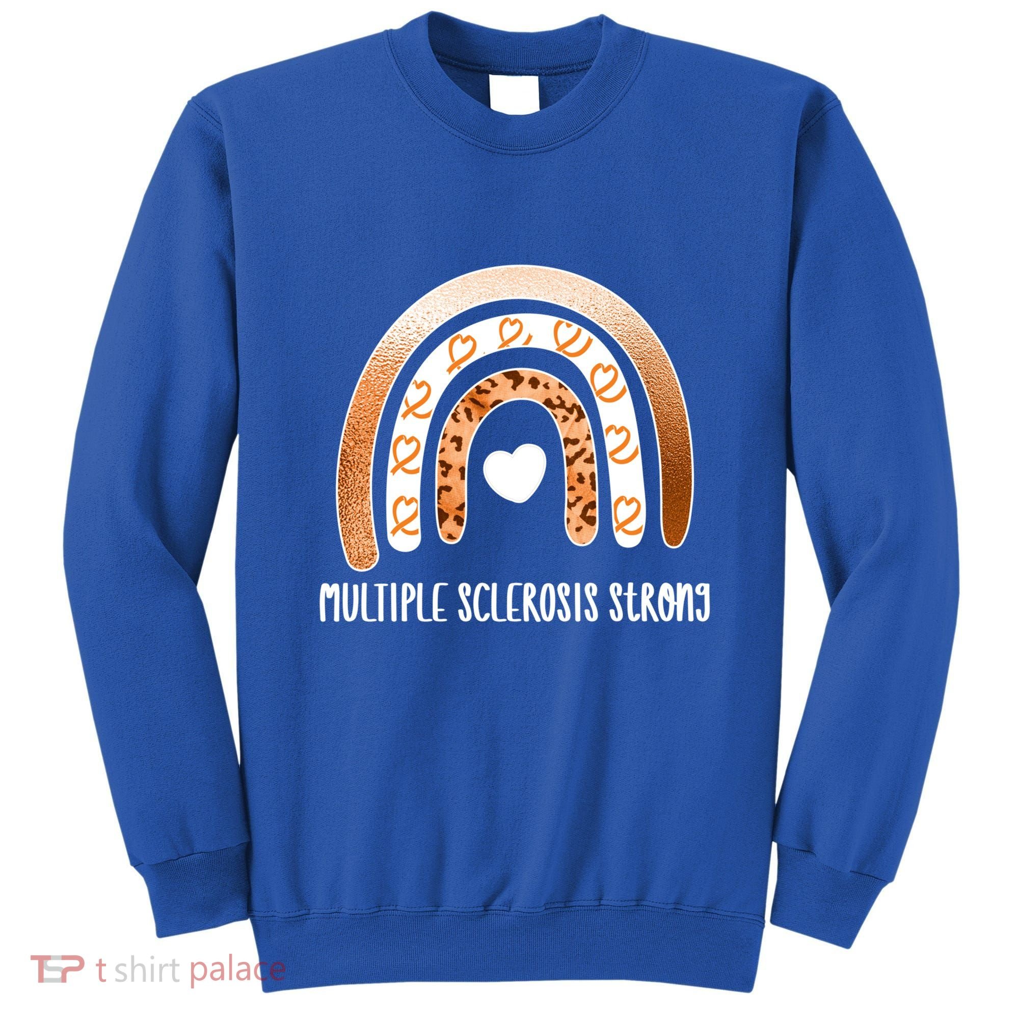 Multiple Sclerosis Warrior Orange Ribbon Ms Day Great Gift Sweatshirt