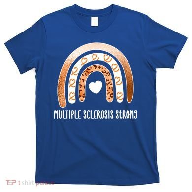 Multiple Sclerosis Warrior Orange Ribbon Ms Day Great Gift T-Shirt