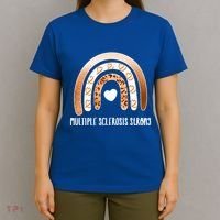 Multiple Sclerosis Warrior Orange Ribbon Ms Day Great Gift T-Shirt thumb 4