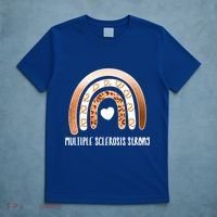 Multiple Sclerosis Warrior Orange Ribbon Ms Day Great Gift T-Shirt thumb 5