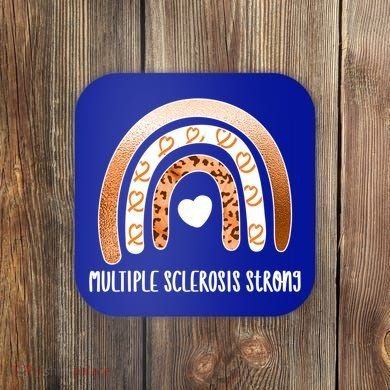 Multiple Sclerosis Warrior Orange Ribbon Ms Day Great Gift Coaster