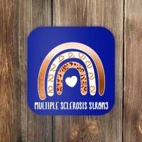 Multiple Sclerosis Warrior Orange Ribbon Ms Day Great Gift Coaster thumb 0