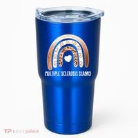 Multiple Sclerosis Warrior Orange Ribbon Ms Day Great Gift Tumbler thumb 0