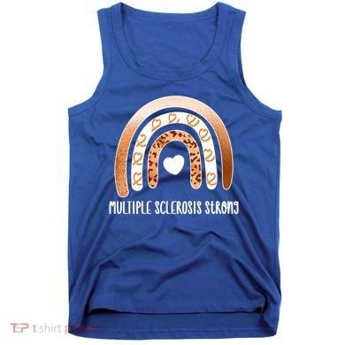 Multiple Sclerosis Warrior Orange Ribbon Ms Day Great Gift Tank Top