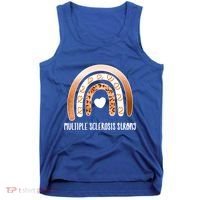 Multiple Sclerosis Warrior Orange Ribbon Ms Day Great Gift Tank Top thumb 0