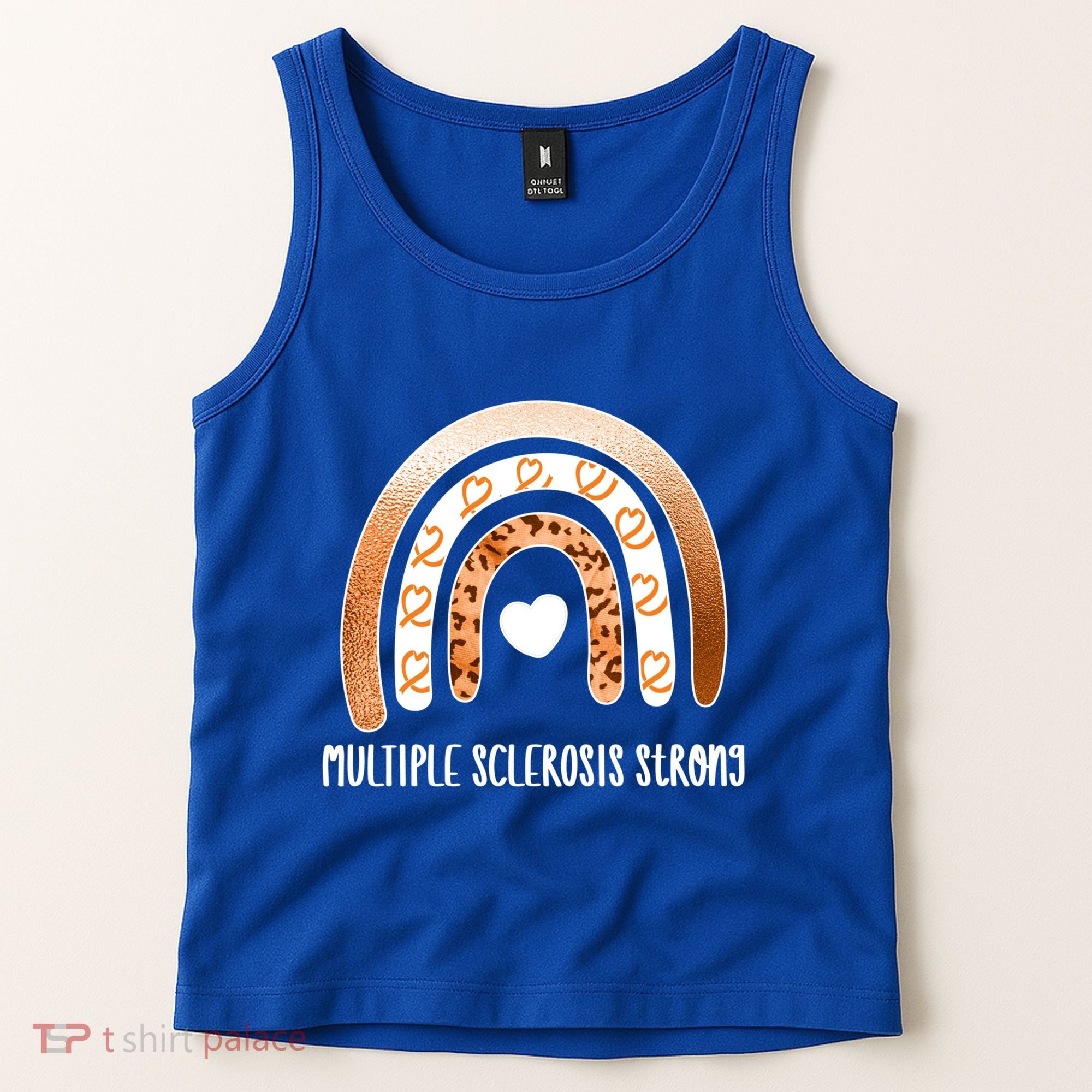 Multiple Sclerosis Warrior Orange Ribbon Ms Day Great Gift Tank Top