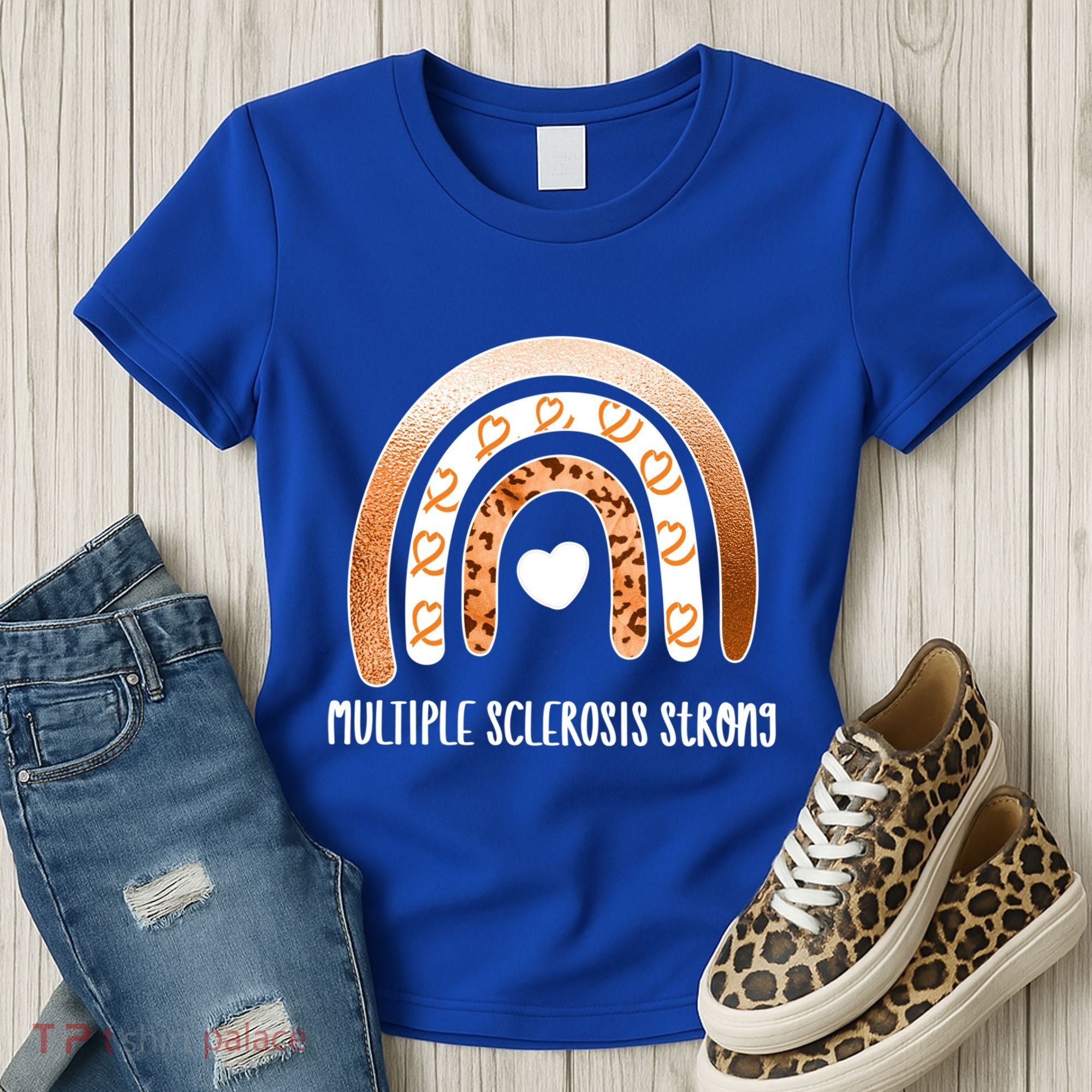 Multiple Sclerosis Warrior Orange Ribbon Ms Day Great Gift Women's T-Shirt