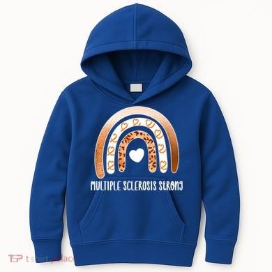 Multiple Sclerosis Warrior Orange Ribbon Ms Day Great Gift Kids Hoodie