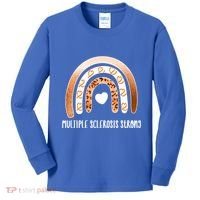 Multiple Sclerosis Warrior Orange Ribbon Ms Day Great Gift Kids Long Sleeve Shirt thumb 0