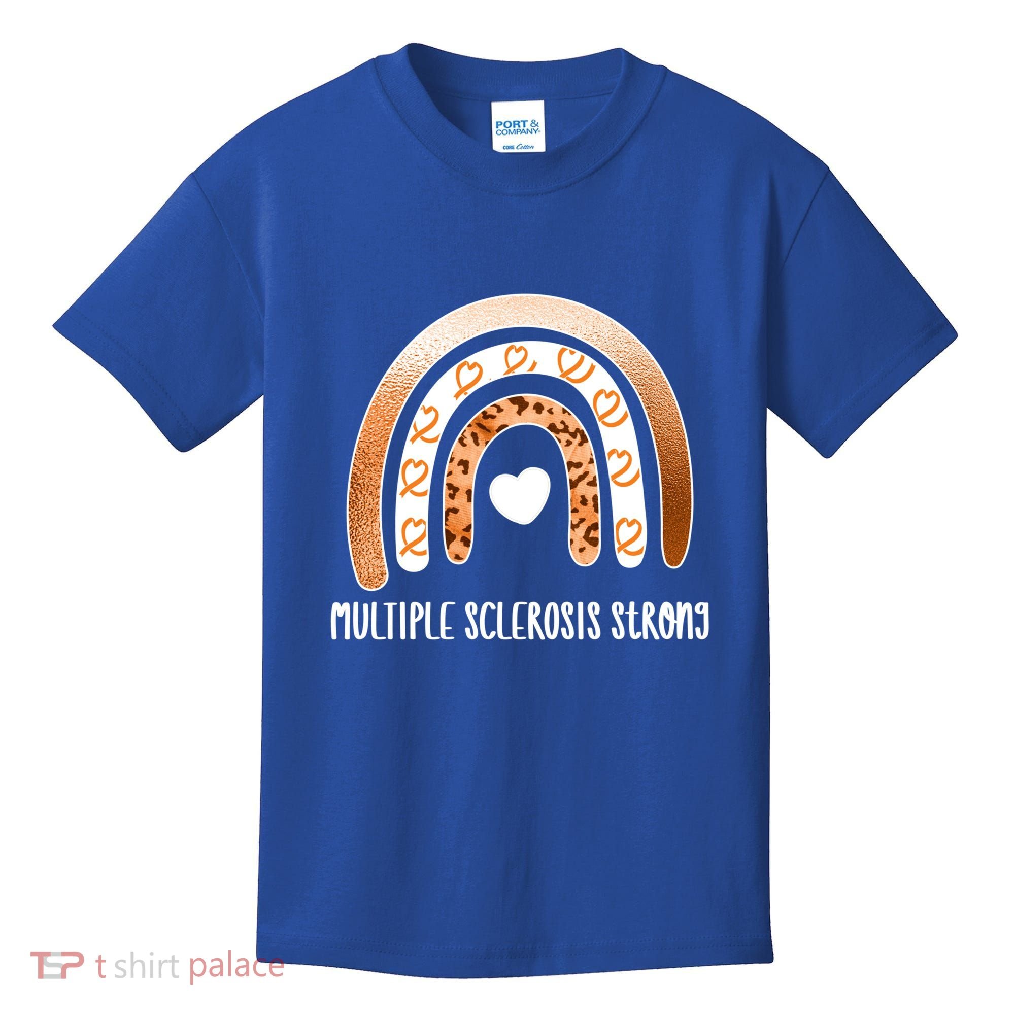 Multiple Sclerosis Warrior Orange Ribbon Ms Day Great Gift Kids T-Shirt