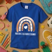 Multiple Sclerosis Warrior Orange Ribbon Ms Day Great Gift Kids T-Shirt thumb 3