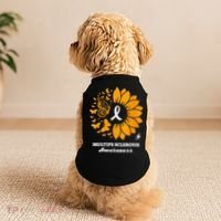Multiple Sclerosis Warrior Awareness Sunflower Ribbon Doggie Tank thumb 2