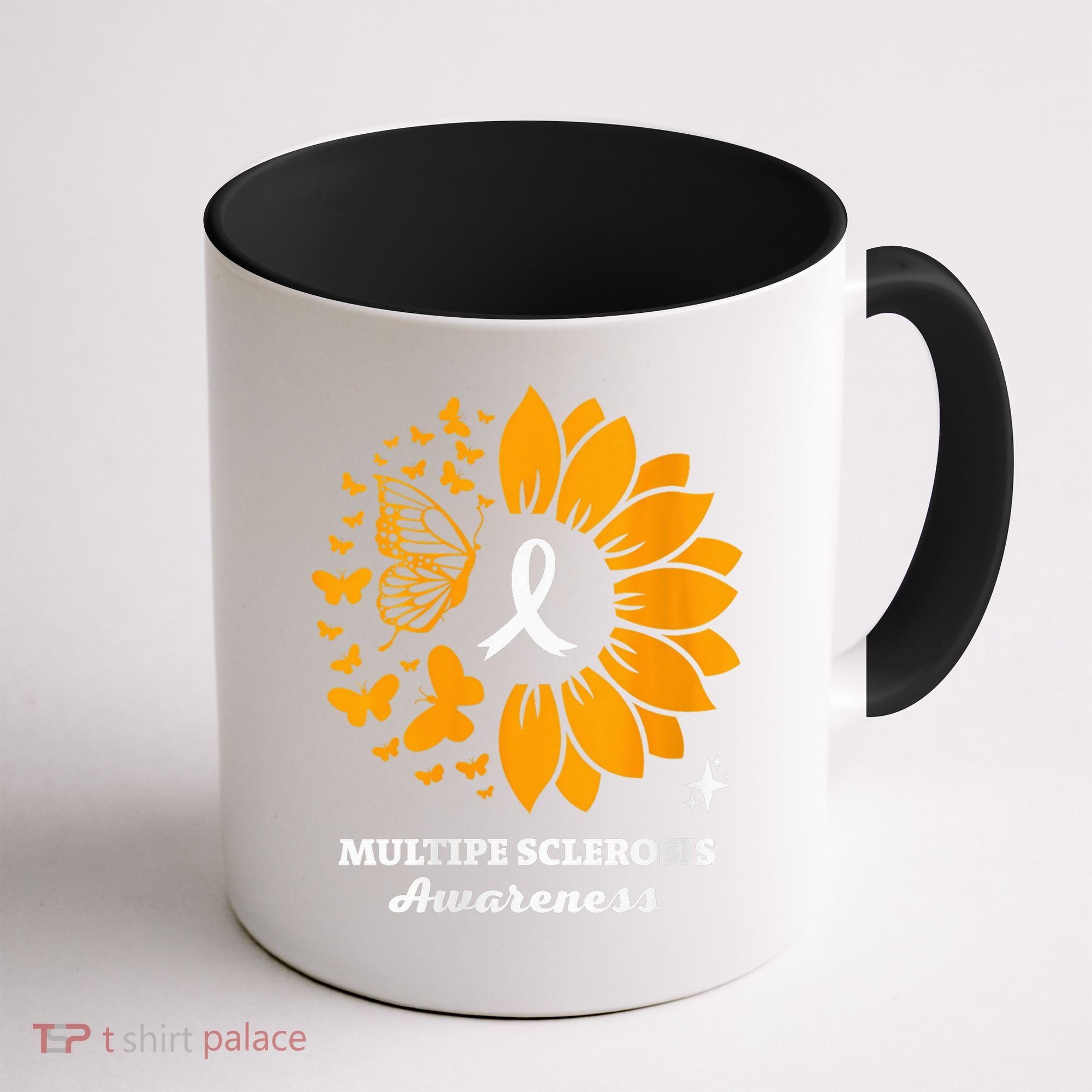 Multiple Sclerosis Warrior Awareness Sunflower Ribbon Coffee Mug