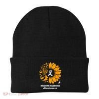 Multiple Sclerosis Warrior Awareness Sunflower Ribbon Beanie thumb 0