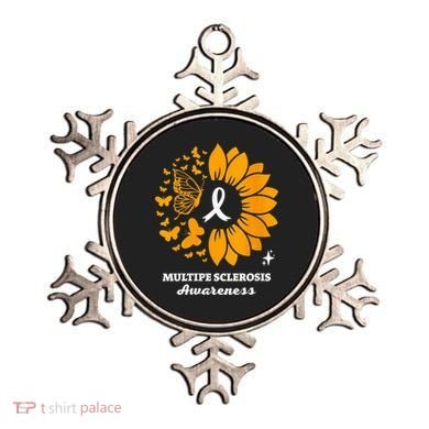 Multiple Sclerosis Warrior Awareness Sunflower Ribbon Ornament