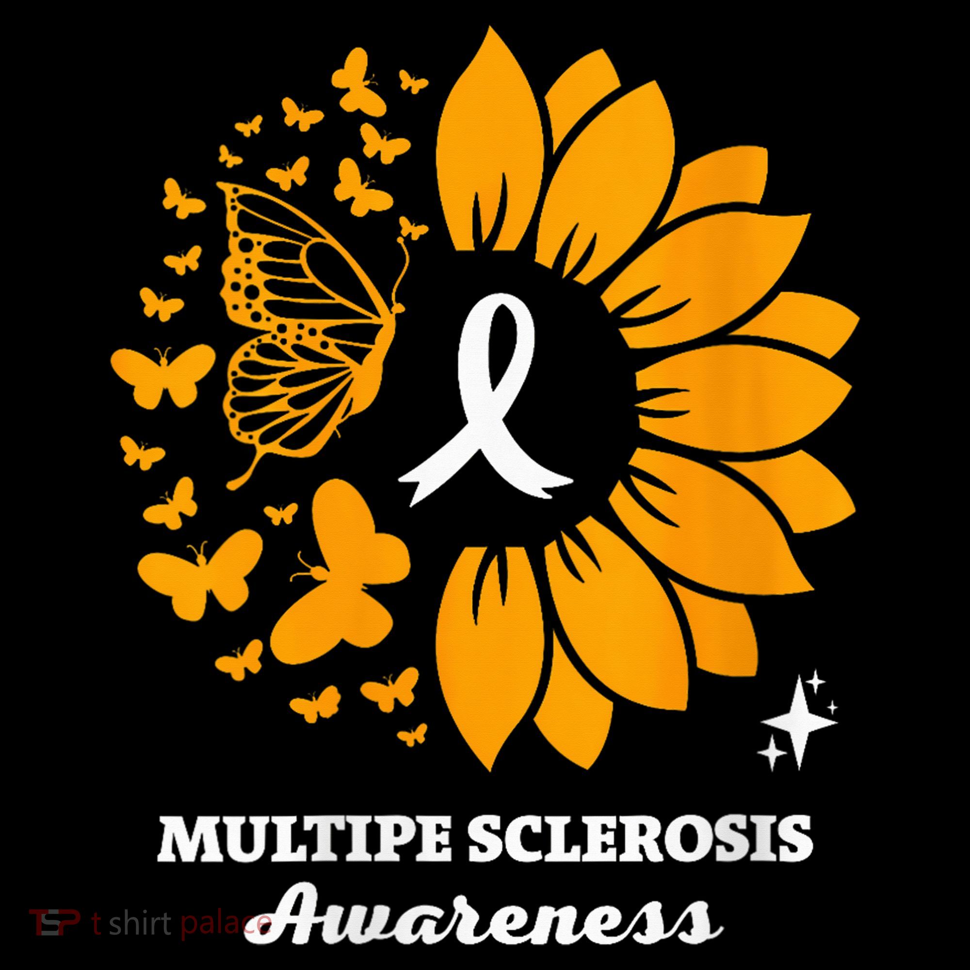 Multiple Sclerosis Warrior Awareness Sunflower Ribbon Women's Tank Top