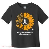 Multiple Sclerosis Warrior Awareness Sunflower Ribbon Toddler T-Shirt thumb 0