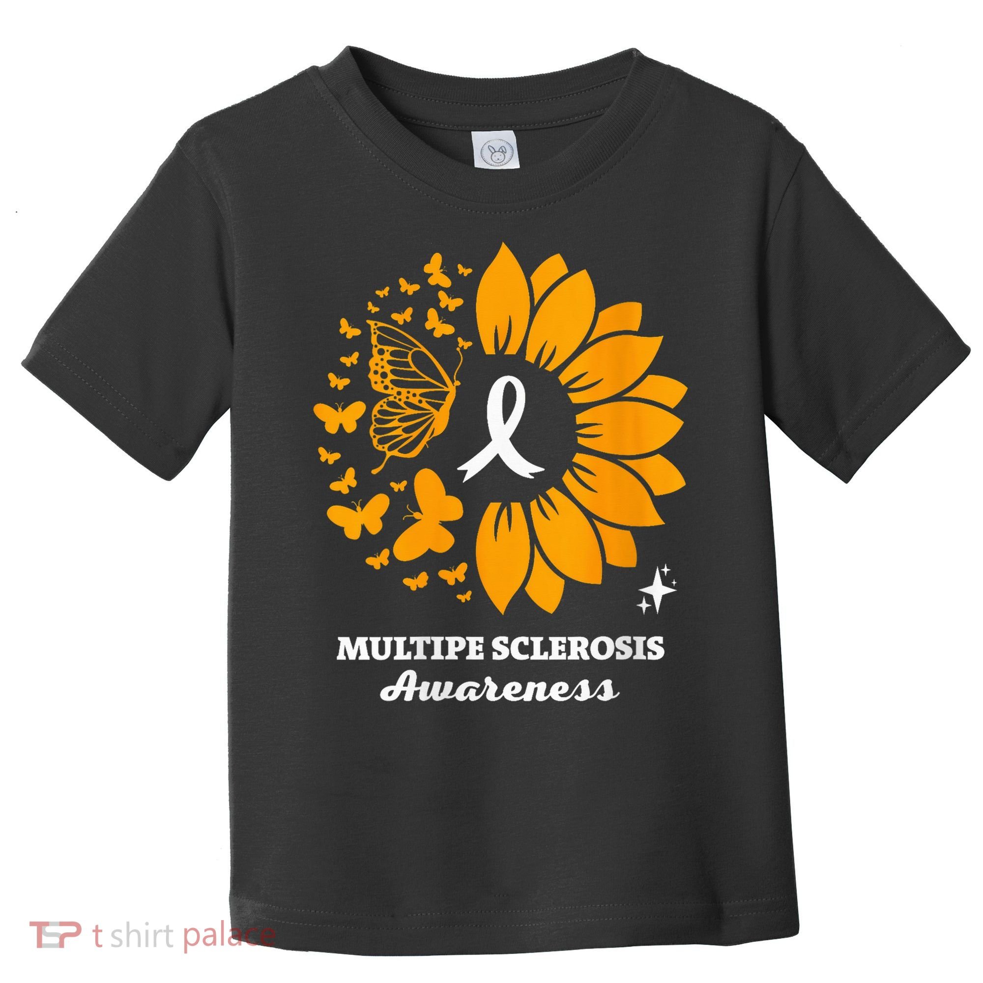 Multiple Sclerosis Warrior Awareness Sunflower Ribbon Toddler T-Shirt