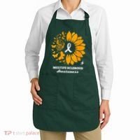 Multiple Sclerosis Warrior Awareness Sunflower Ribbon Apron thumb 2