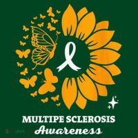 Multiple Sclerosis Warrior Awareness Sunflower Ribbon Kids Hoodie thumb 2