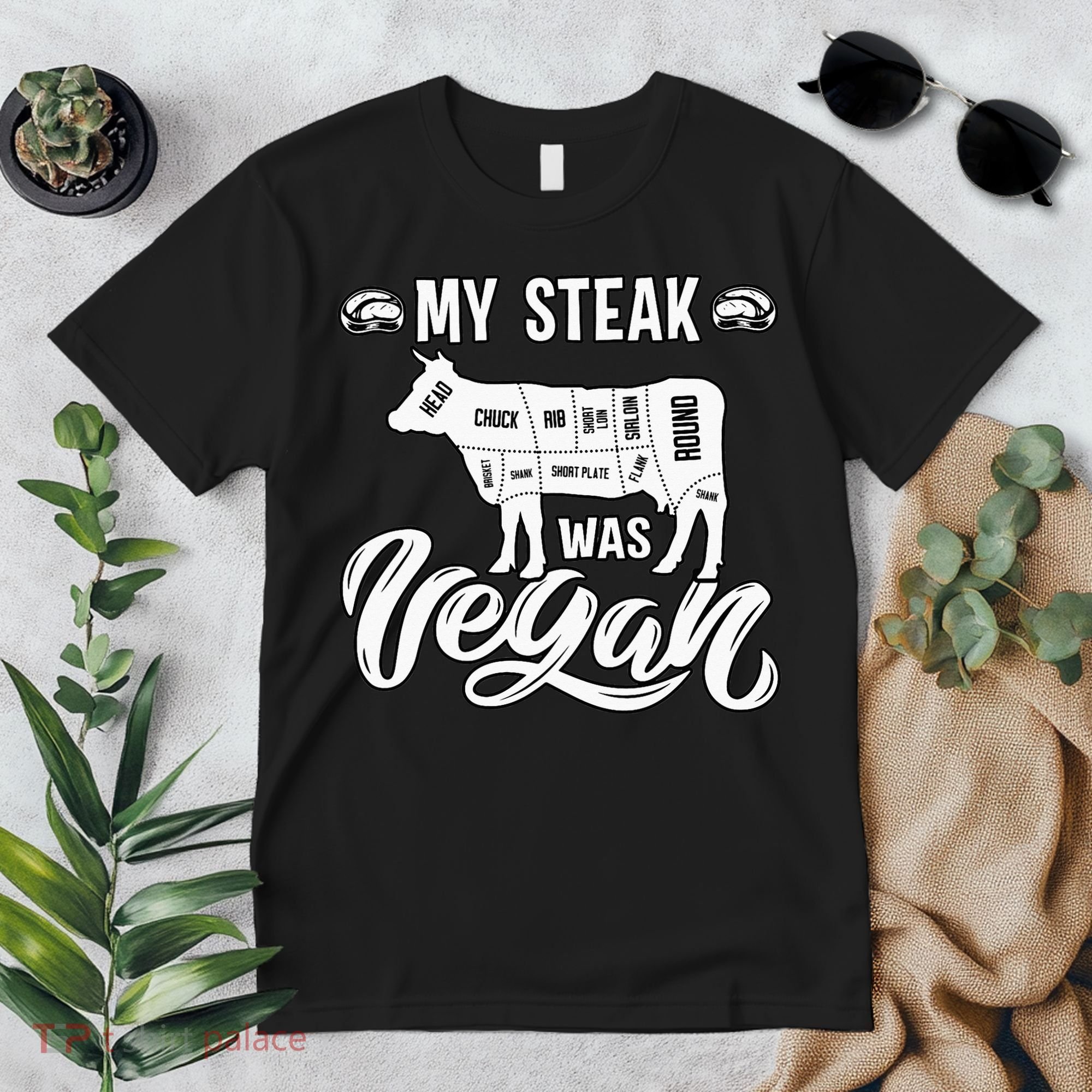 My Steak was Vegan Anti Vegan Meat Lover Funny Saying Premium T-Shirt