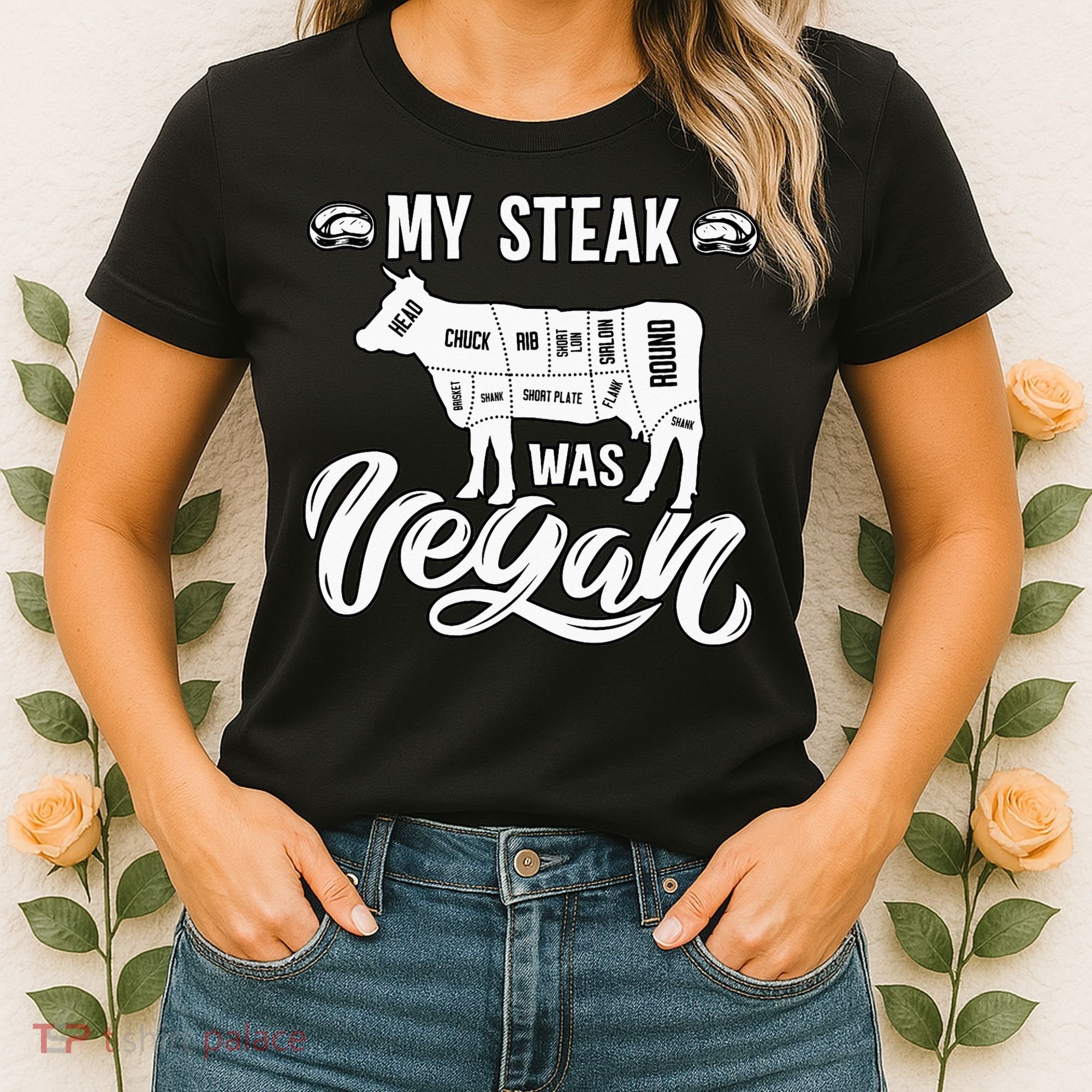 My Steak was Vegan Anti Vegan Meat Lover Funny Saying Women's T-Shirt