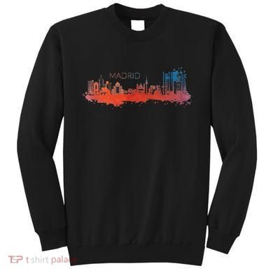 Madrid Skyline Watercolour Spain Souvenir Gift Sweatshirt