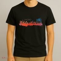 Madrid Skyline Watercolour Spain Souvenir Gift T-Shirt thumb 3