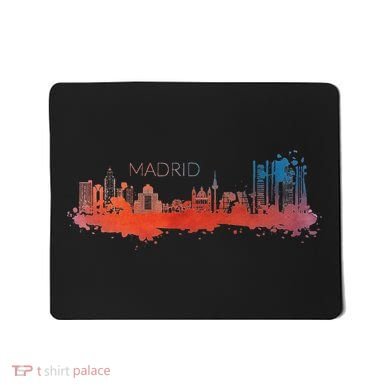 Madrid Skyline Watercolour Spain Souvenir Gift Mousepad