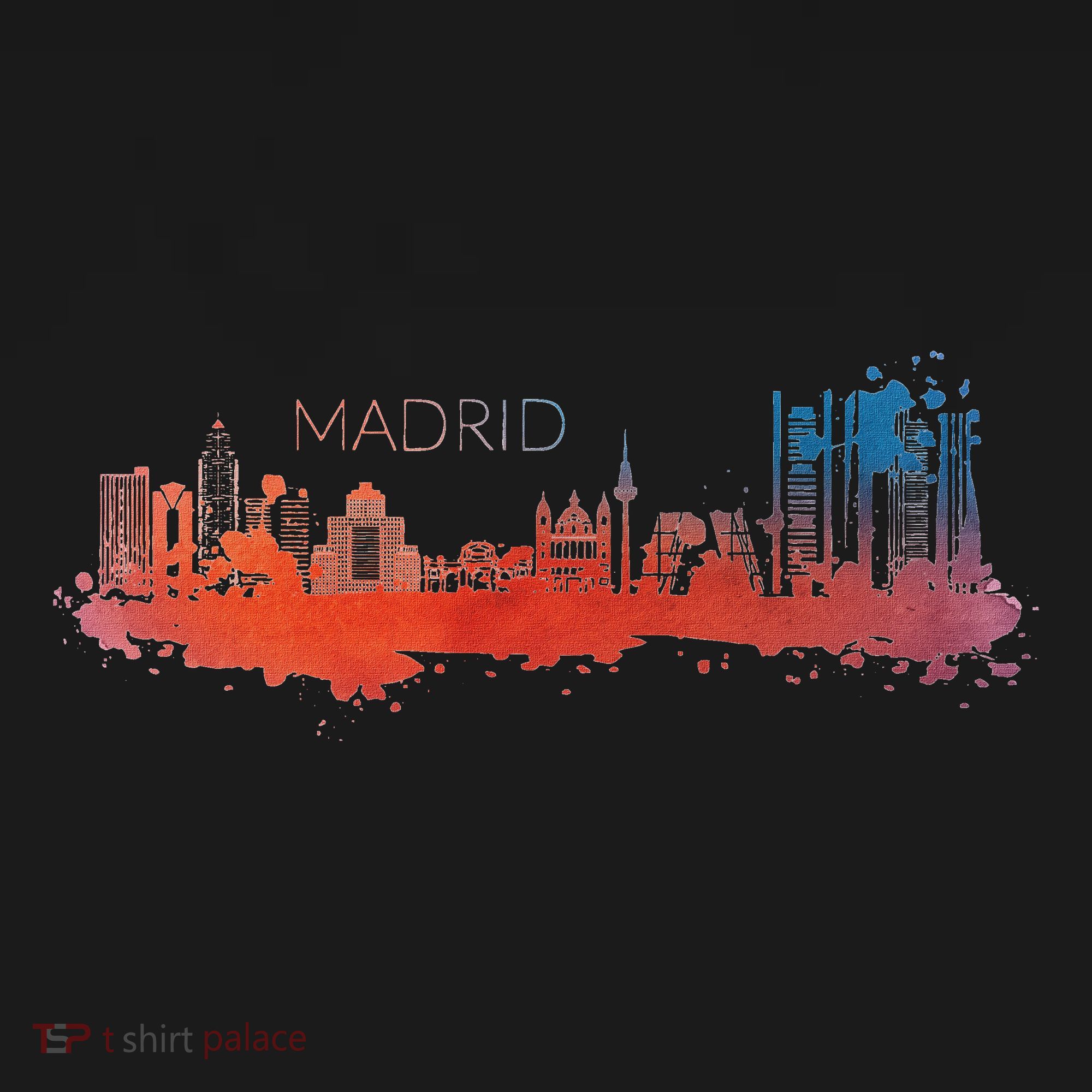 Madrid Skyline Watercolour Spain Souvenir Gift Women's Tank Top