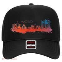 Madrid Skyline Watercolour Spain Souvenir Gift Hat thumb 0
