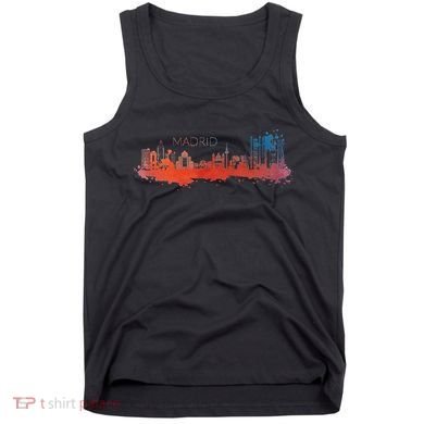 Madrid Skyline Watercolour Spain Souvenir Gift Tank Top