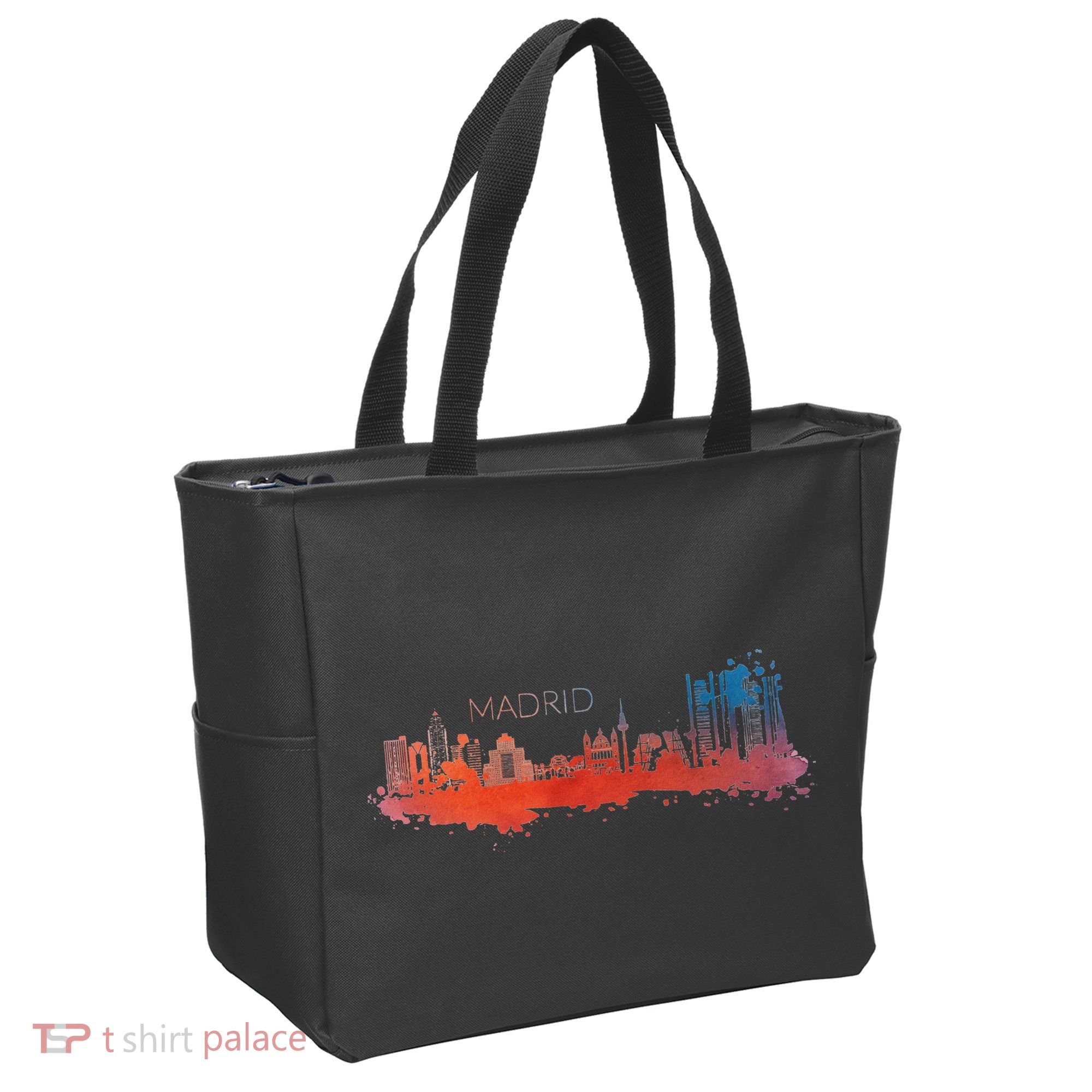Madrid Skyline Watercolour Spain Souvenir Gift Tote Bag
