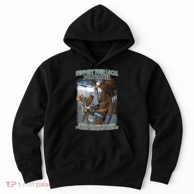 Mens Support Your Local Pole Dancer Lineman Hoodie