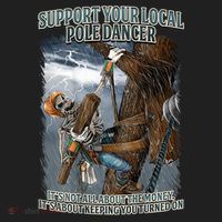 Mens Support Your Local Pole Dancer Lineman Beanie thumb 2