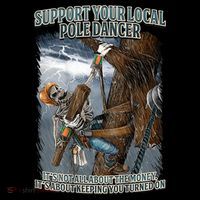 Mens Support Your Local Pole Dancer Lineman Mousepad thumb 1