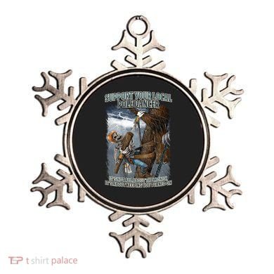 Mens Support Your Local Pole Dancer Lineman Ornament