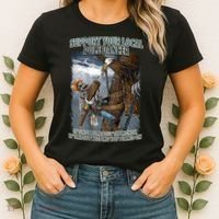 Mens Support Your Local Pole Dancer Lineman Women's T-Shirt thumb 2