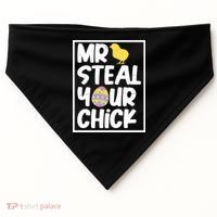 Mr Steal Your Chick Funny Chicken Egg USA-Made Doggie Bandana thumb 0