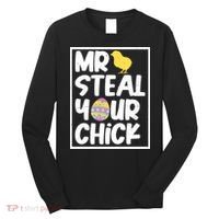 Mr Steal Your Chick Funny Chicken Egg Long Sleeve Shirt thumb 0