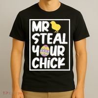 Mr Steal Your Chick Funny Chicken Egg T-Shirt thumb 3