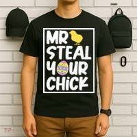 Mr Steal Your Chick Funny Chicken Egg T-Shirt thumb 6