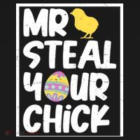 Mr Steal Your Chick Funny Chicken Egg Button thumb 1